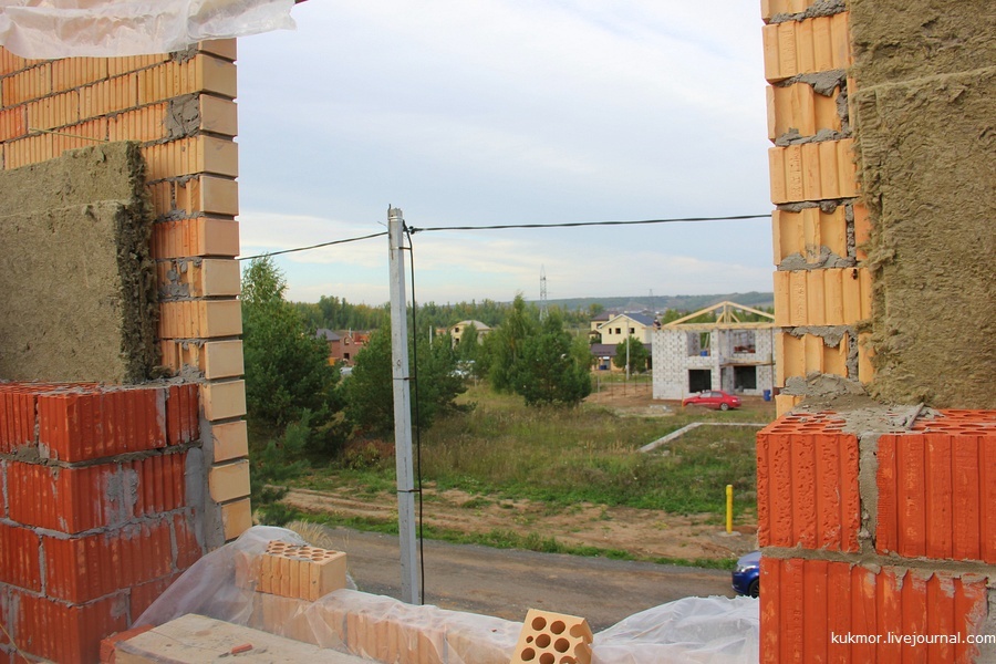 We build your house in 90 days. 43-59 days (18.09-24.09). Brick work completed - My, Home construction, My house, New building, Bricks, My, The photo, Kazan, Video, Longpost