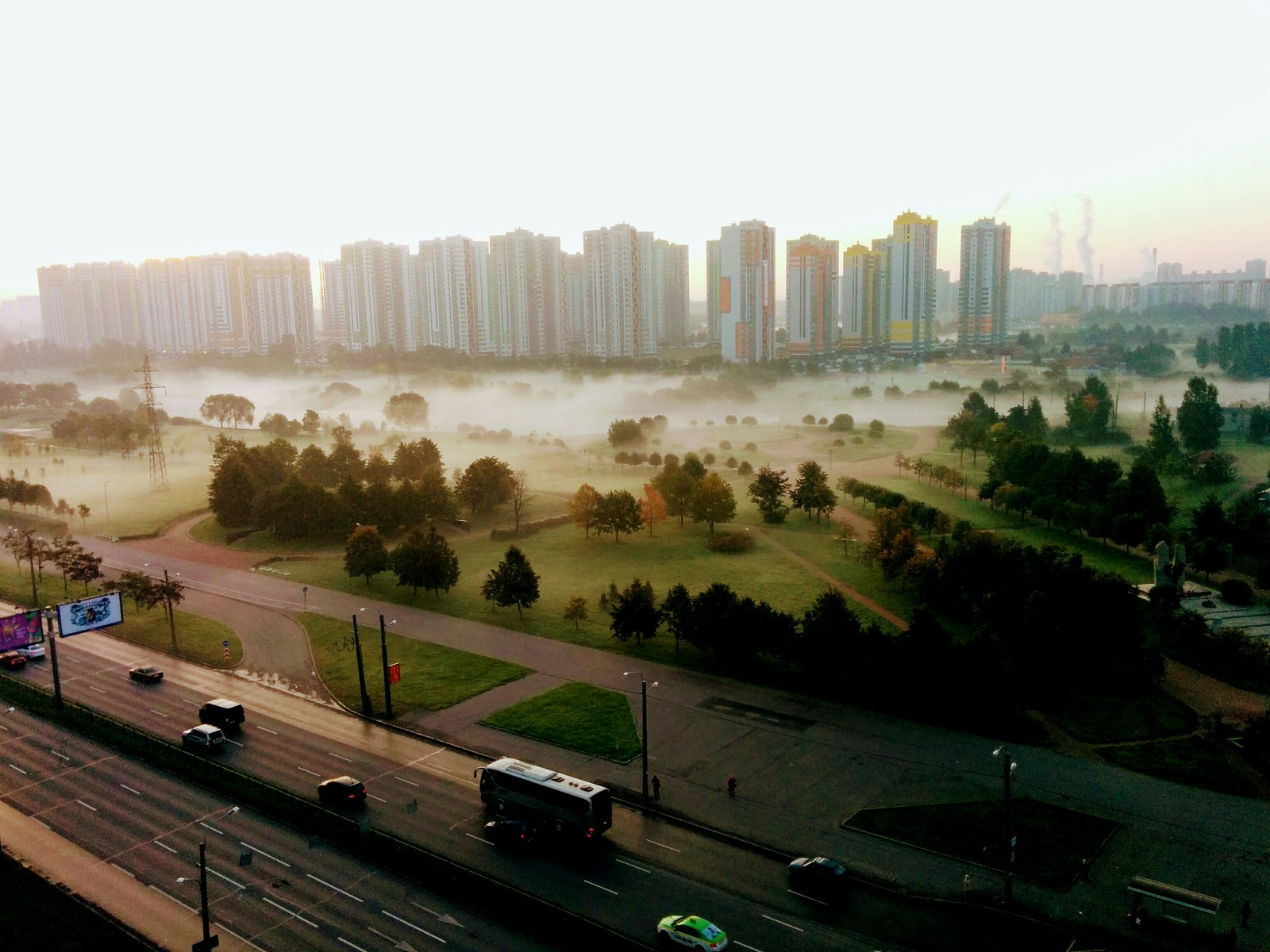 Foggy morning in St. Petersburg - My, Fog, Saint Petersburg