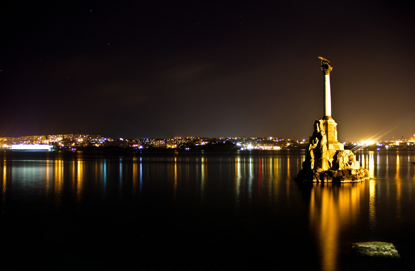 Monument to The Sunken Ships - My, The photo, Night shooting, My