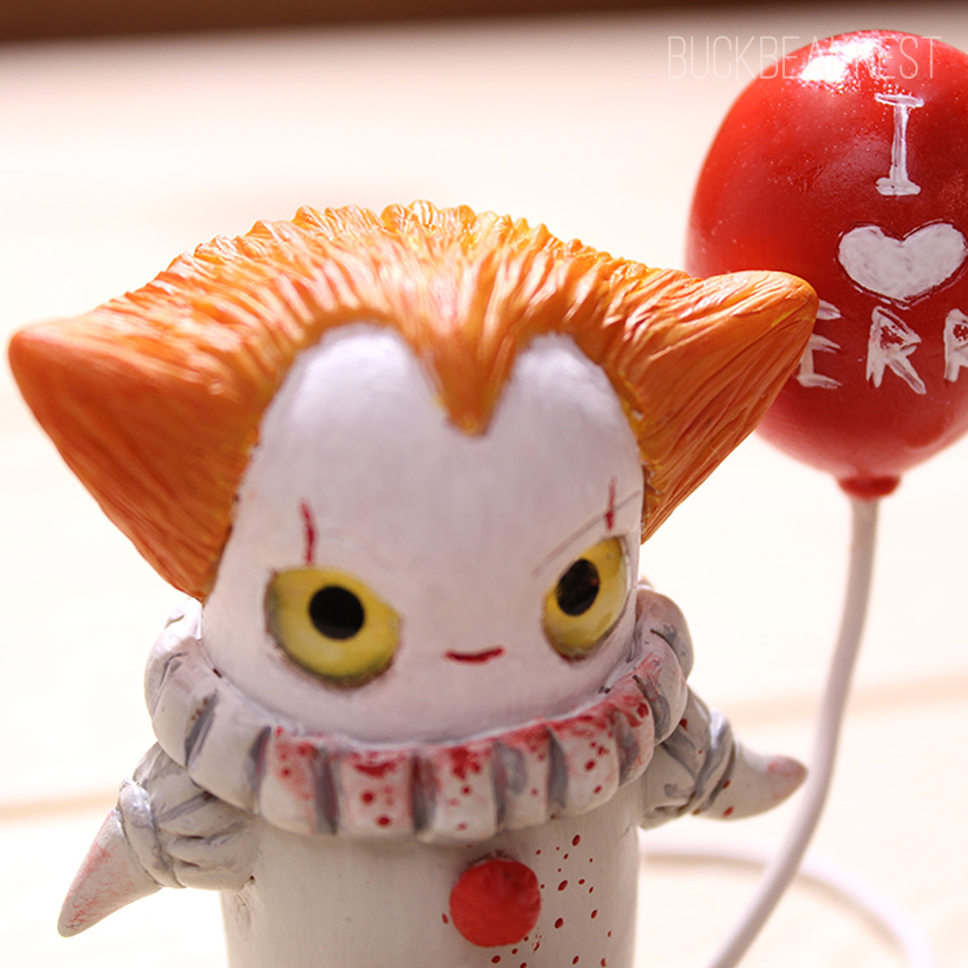 IT settled on my table - My, It, Stephen King, Pennywise, Polymer clay, With your own hands, Handmade, Sculpture, Longpost