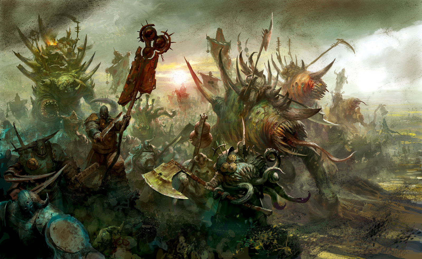 plague march - , Nurgle, , , , Art, 