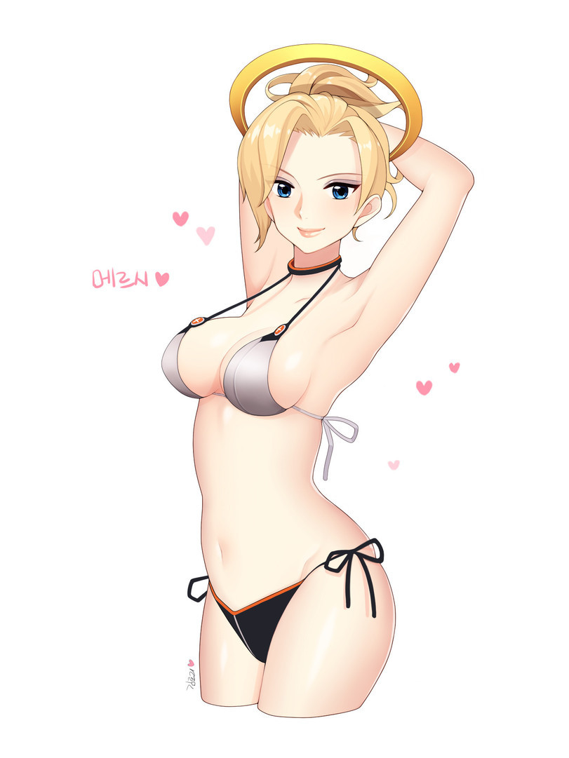 Swimsuit - NSFW, Overwatch, Mercy, Art