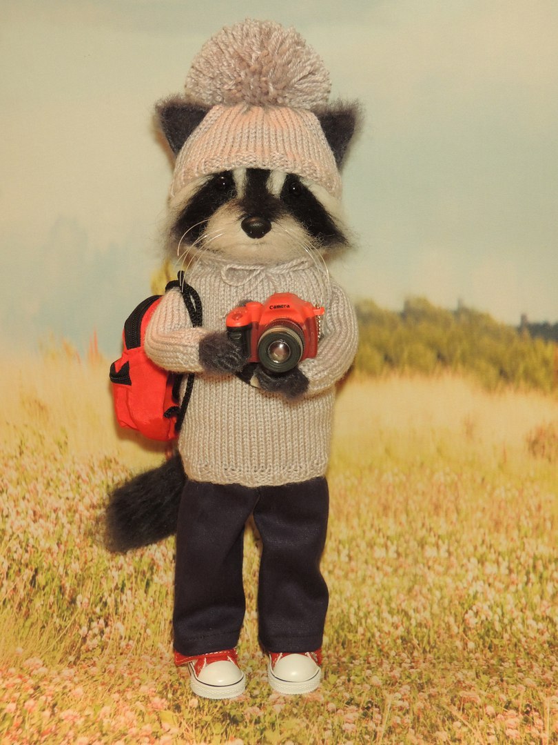 When you love raccoons...and knitting. - My, Raccoon, Needlework, Knitting, Longpost