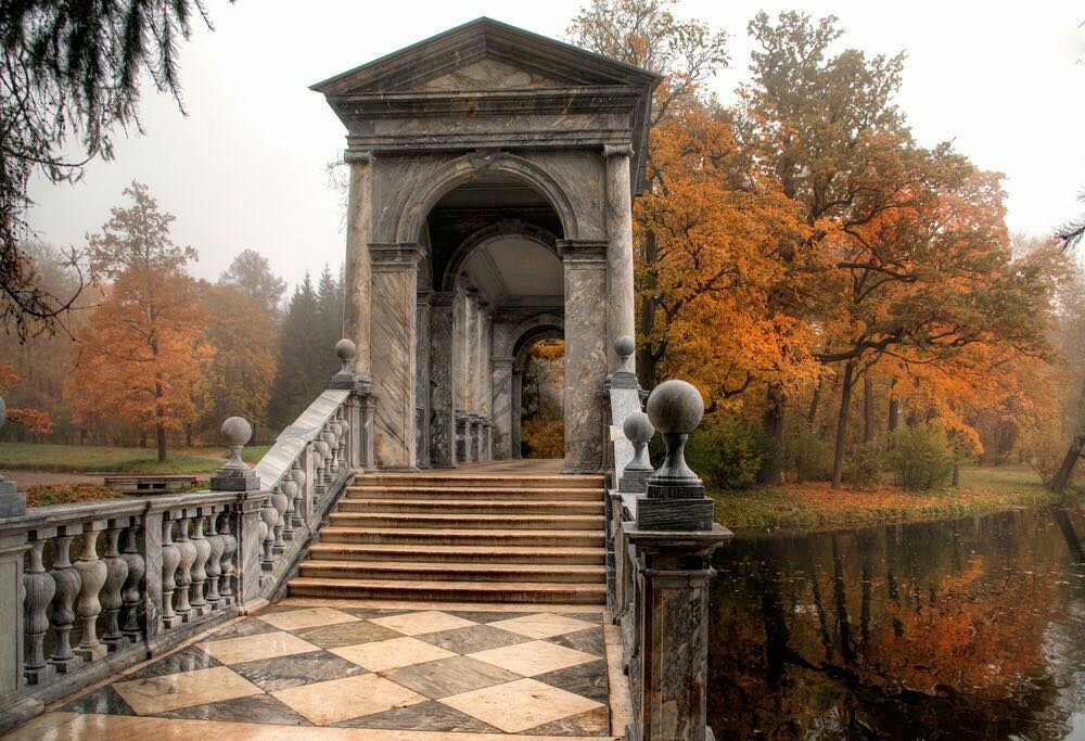 Marble bridge in the Catherine Park - Marble, Bridge