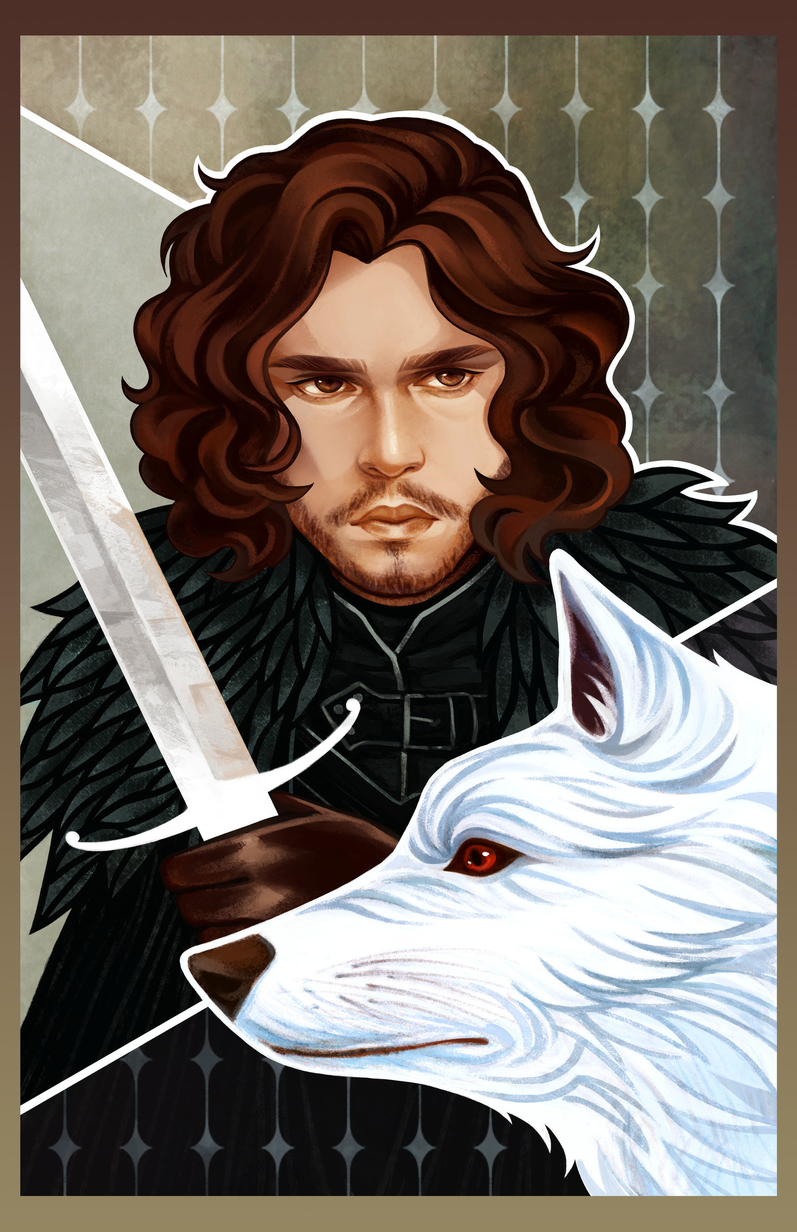 Game of Thrones Heroes By Annette Fanzhu - Game of Thrones, Sansa Stark, Petyr Baelish, Jaime Lannister, Art, Daenerys Targaryen, Jon Snow, Longpost