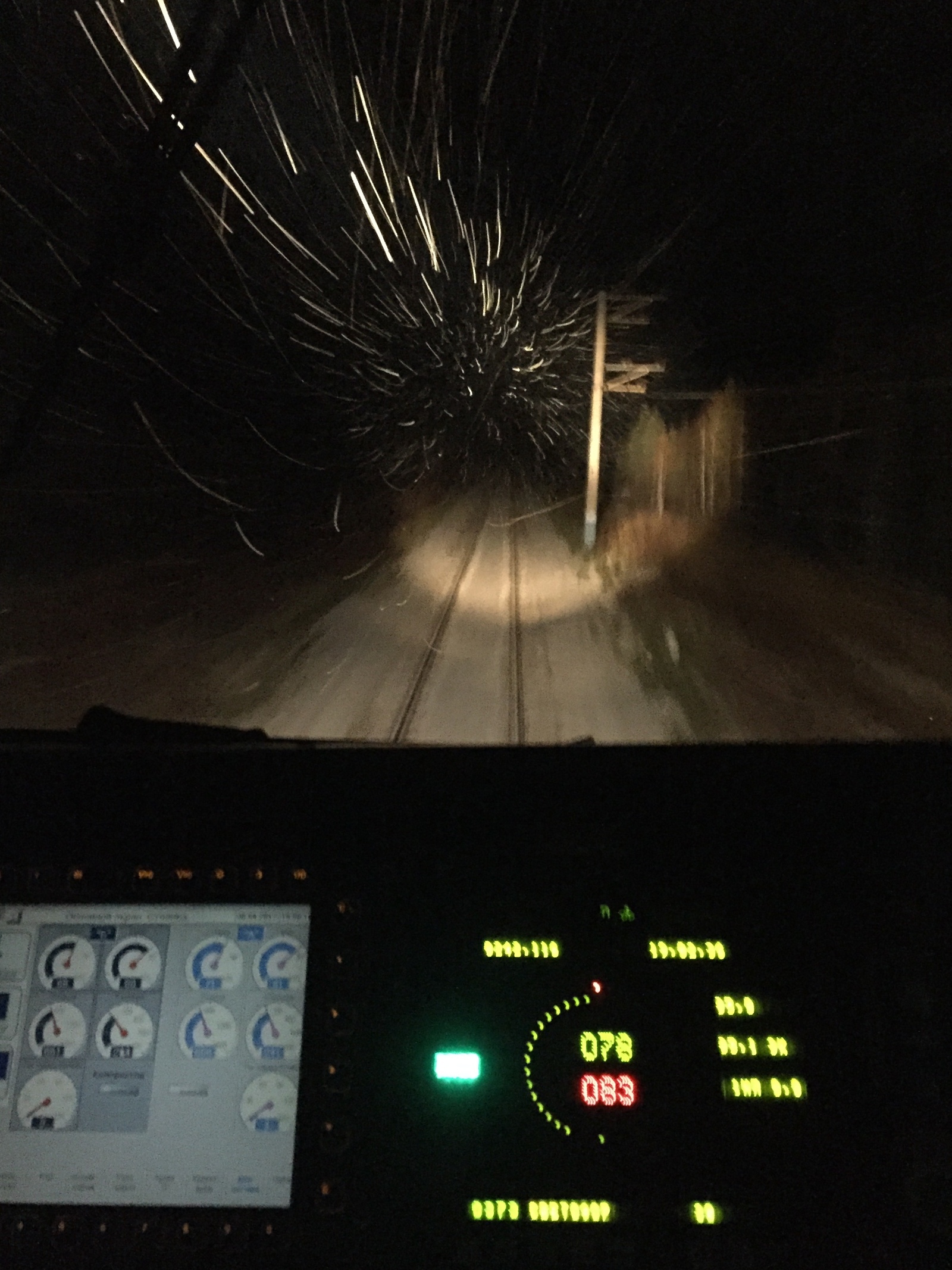 We reach the first cosmic speed - My, Russian Railways, Work, , Driver, 2te116u, Winter, YaNAO, Freight train