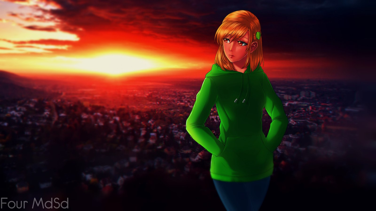 We must have lost our mind... Our sun burns cities to the ground... - Visual novel, Endless summer, Alisa Dvachevskaya, Four MdSd, Art