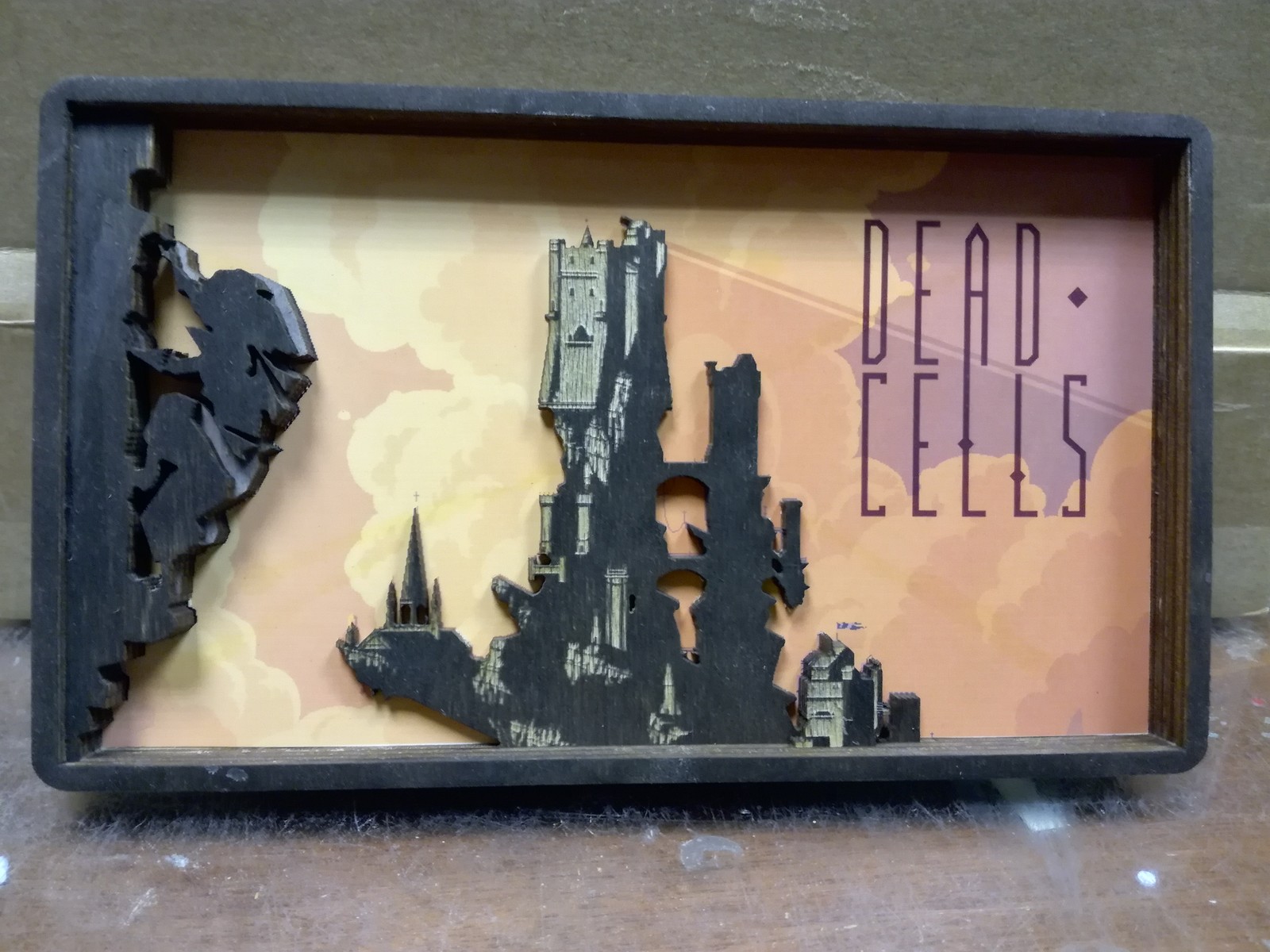 Plywood painting based on the game Dead Cells - My, Laser cutting, Plywood, Wood products, Dead Cells, Longpost, Needlework without process, With your own hands