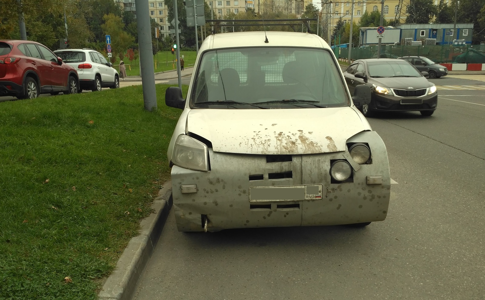 When there is no money for a new bumper - Bumper, Homemade, Moscow, VDNKh, Kulibins