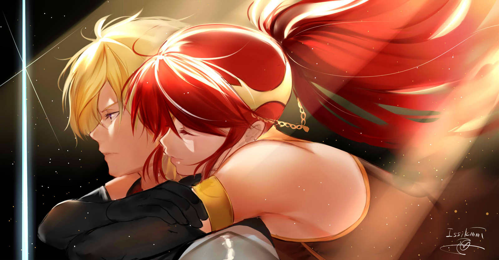 Not letting go of the past. - RWBY, Pyrrha nikos, Jaune Arc, Anime, Not anime