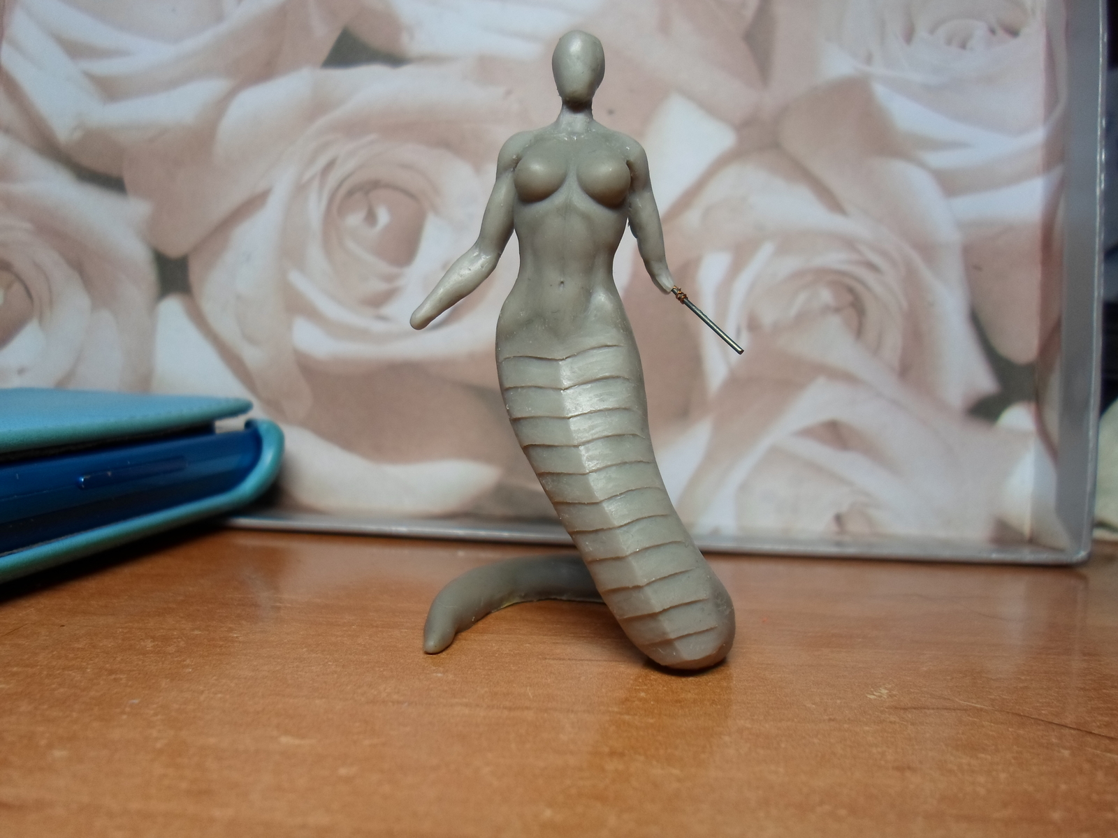 Naga, a little bit of the process of the new figurine - My, Naked, , Process of creation, Лепка, Miniature, With your own hands, Fantasy, Polymer clay, Longpost, Creation