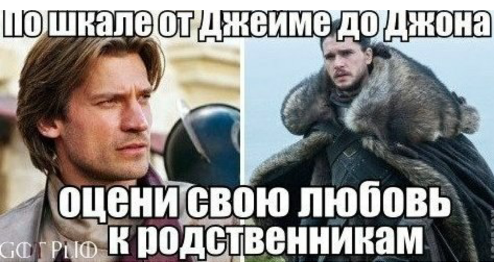 rate - Game of Thrones, In contact with, Jaime Lannister, Jon Snow