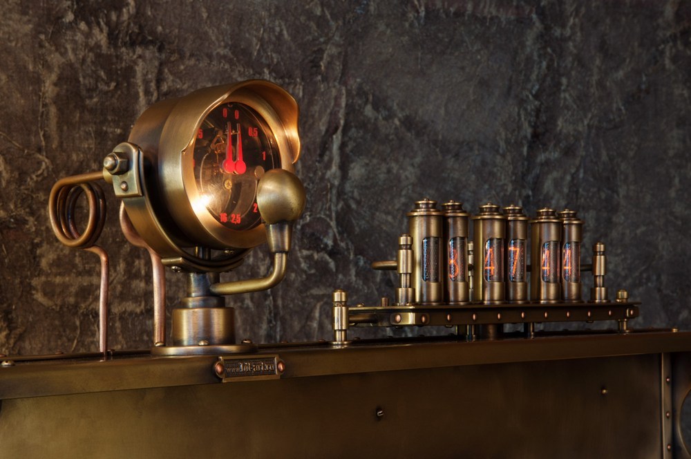 Copper pressure gauge - My, Coffee machine, Steampunk, With your own hands, Copper