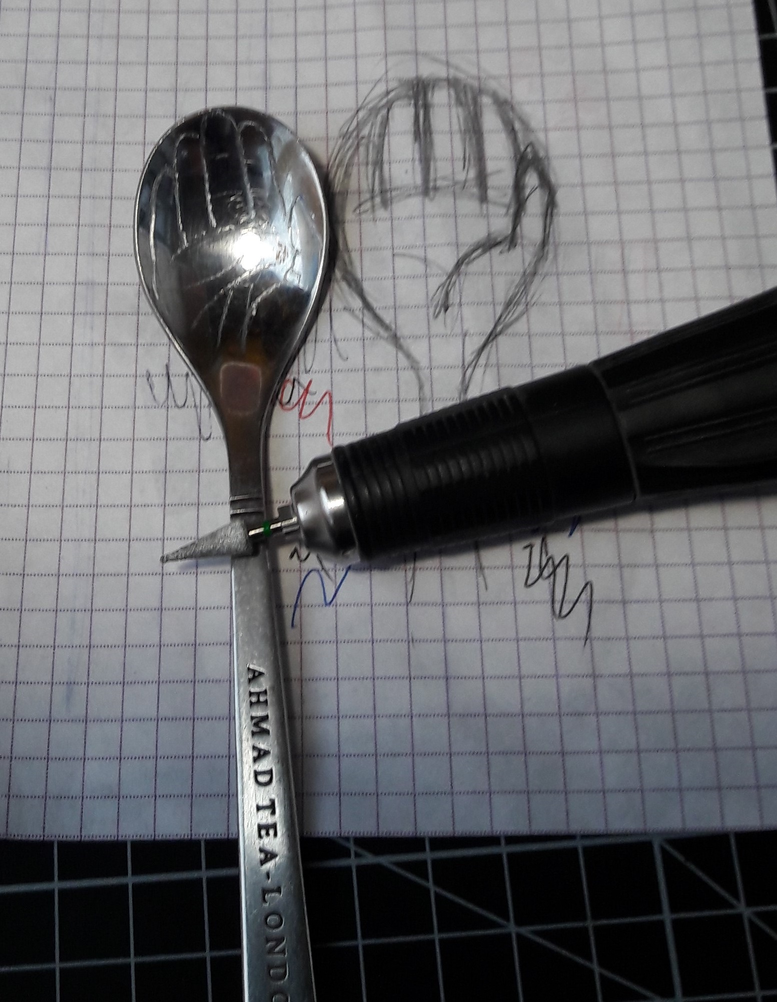 Spoon. - My, Engraving, , Needlework with process, Longpost