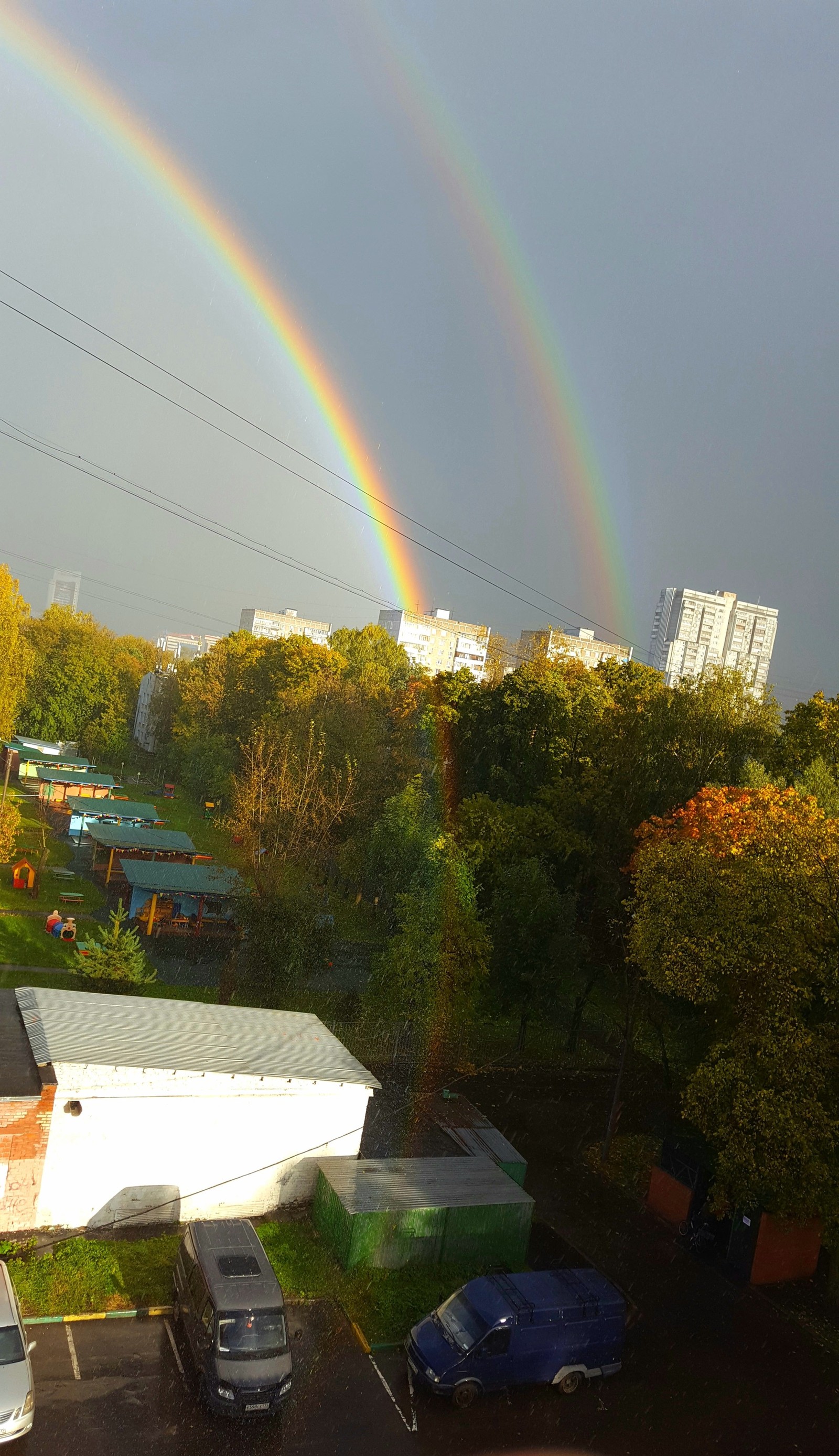 The place where leprechauns live - My, Rainbow, Double Rainbow, Autumn, Longpost