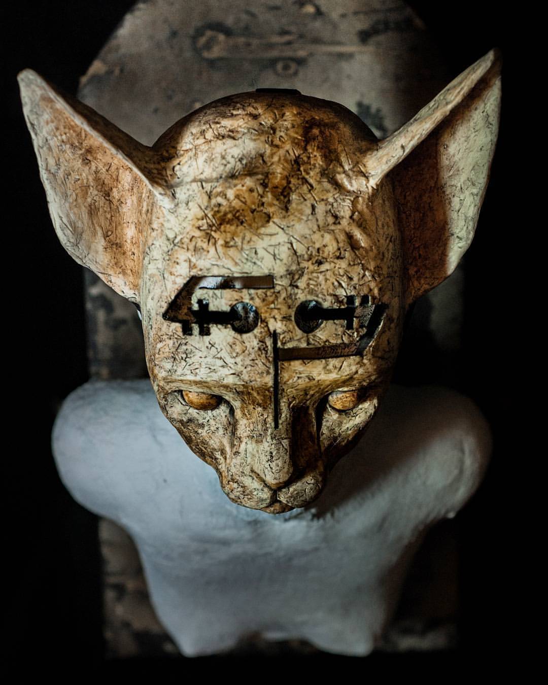 A series of my author's masks Bastet. Material polyurethane - My, Handmade, Creation, Mask, Art, My, Longpost, Needlework without process