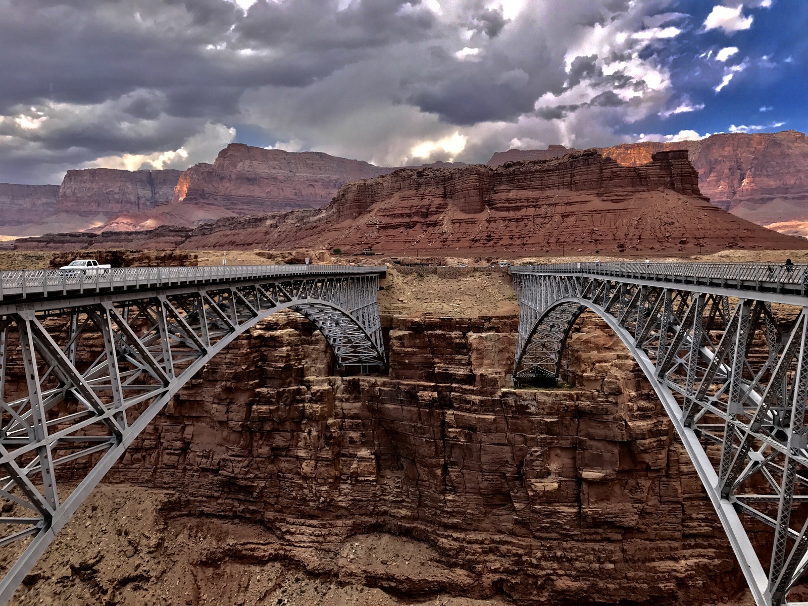 Navajo Bridge, Marble Canyon, Arizona - My, USA, Architecture, Travels, The photo, Navajo, , Canyon, Longpost