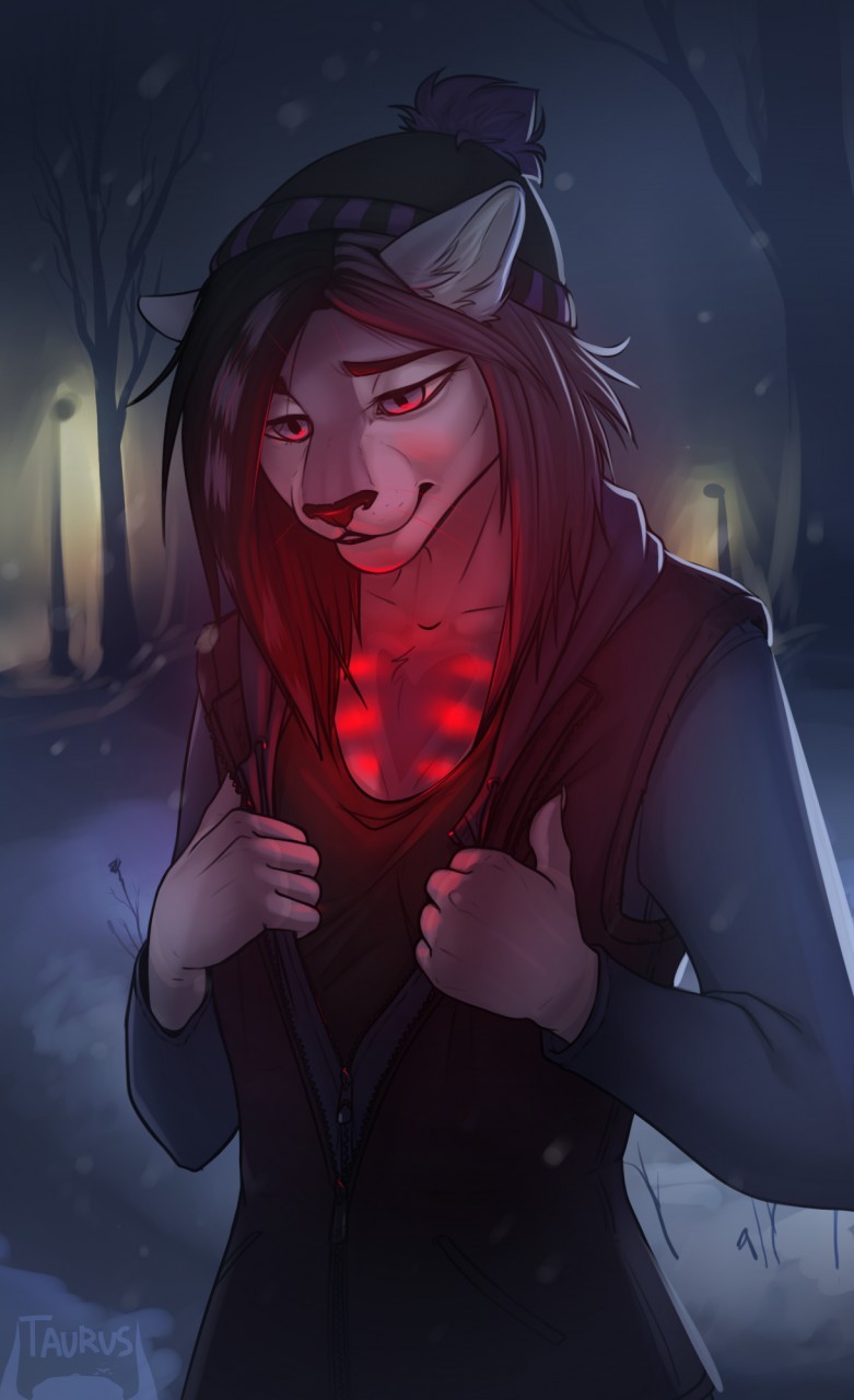 The warmth of your heart - Furry, Art, Taurus Art, Heart, Winter