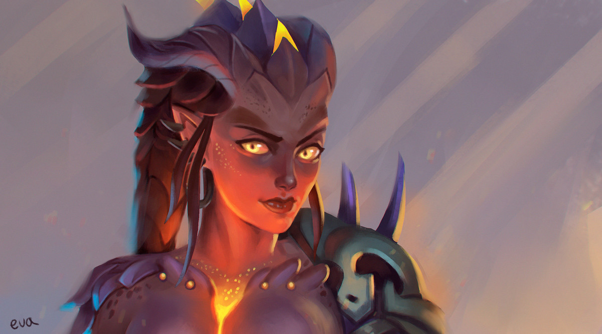 Gorgeous Symmetra Dragon - Overwatch, Symmetra, Art, , Evas0l0, Longpost