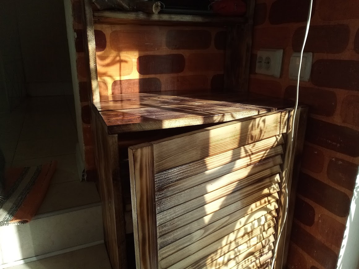 shoe shelf - My, Woodworking, , Tree, Longpost, A shelf