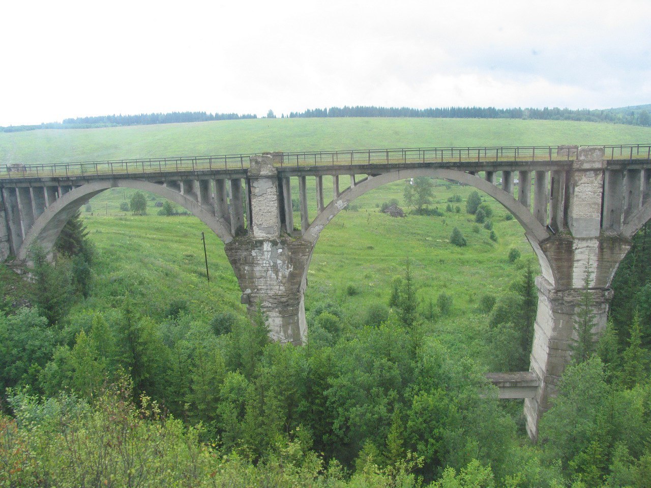 Железнодорожные виадуки. (Горьковская ЖД. Перегон с 1433-го километра до 1370-го. Курс на Москву.) - Моё, Железная Дорога, Виадук, Красота, Длиннопост