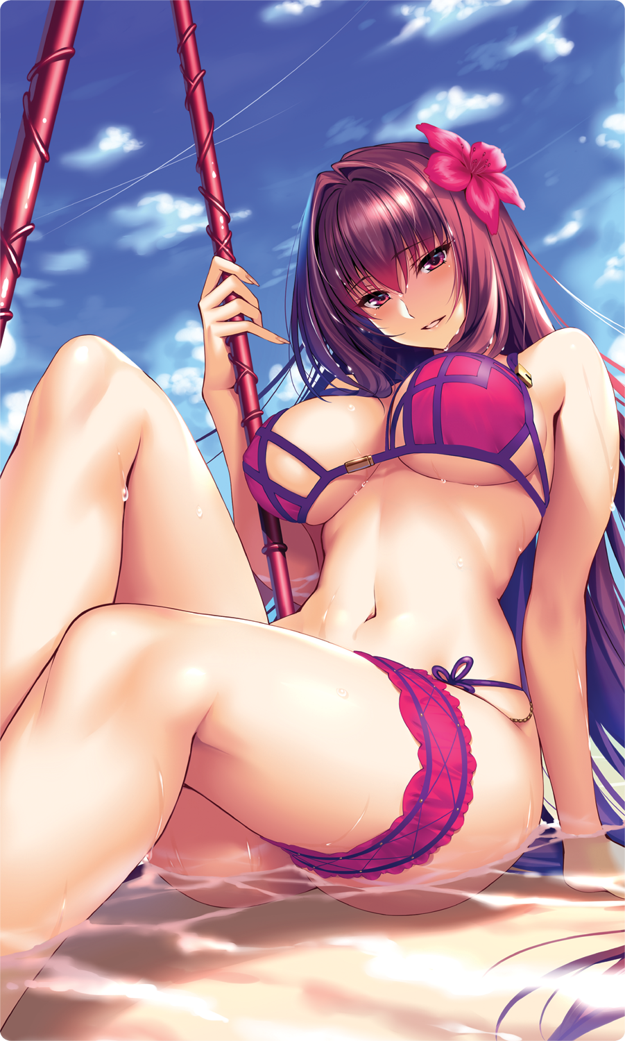 Anime Art - Anime art, Anime, Fate grand order, Swimsuit, Scathach Assassin, Fate