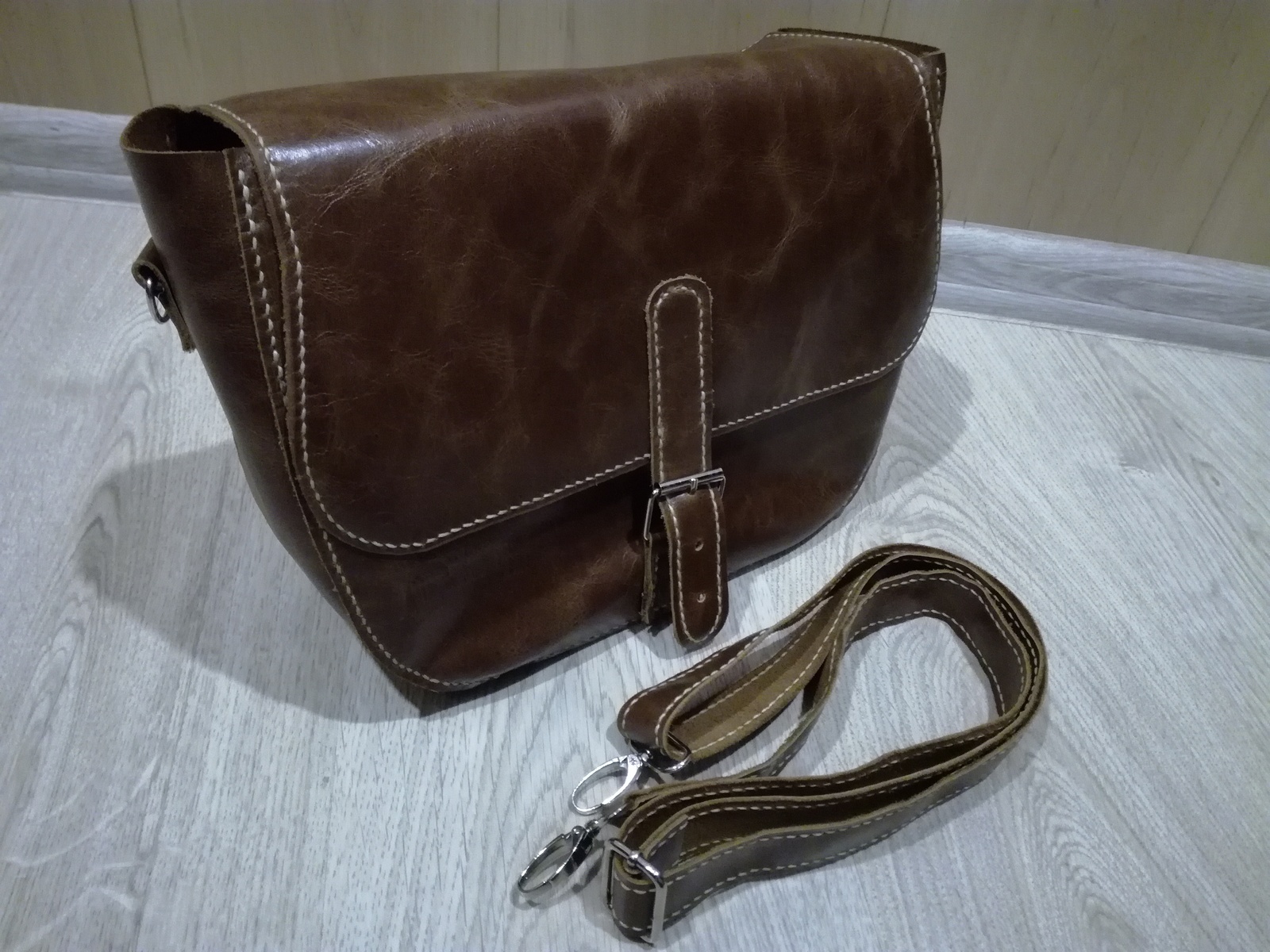 New bag - My, Leather, Needlework, Longpost, Handmade, Handmade, Сумка, Leather, Needlework with process