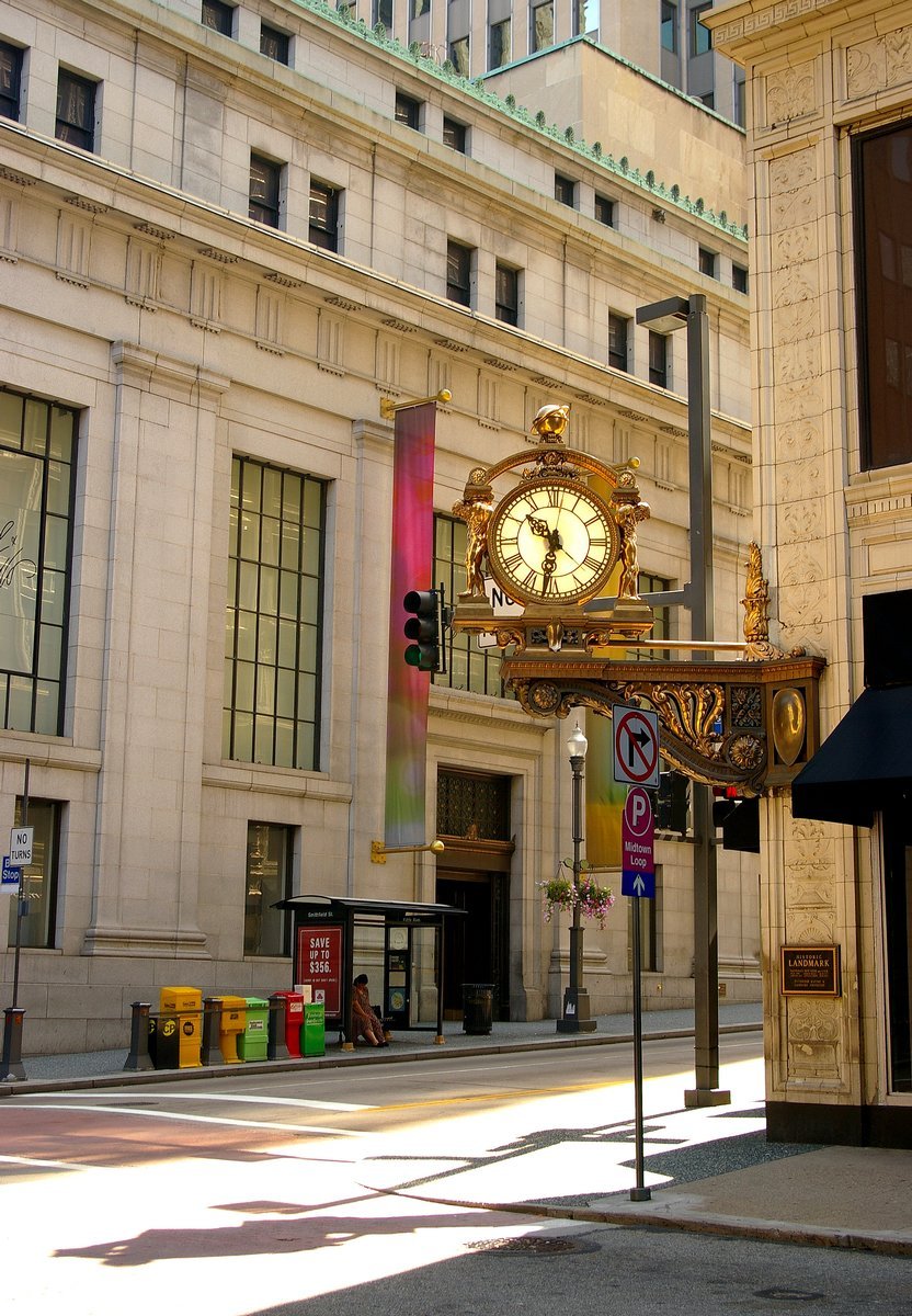 New York and Chicago street clocks - Clock, USA, Longpost