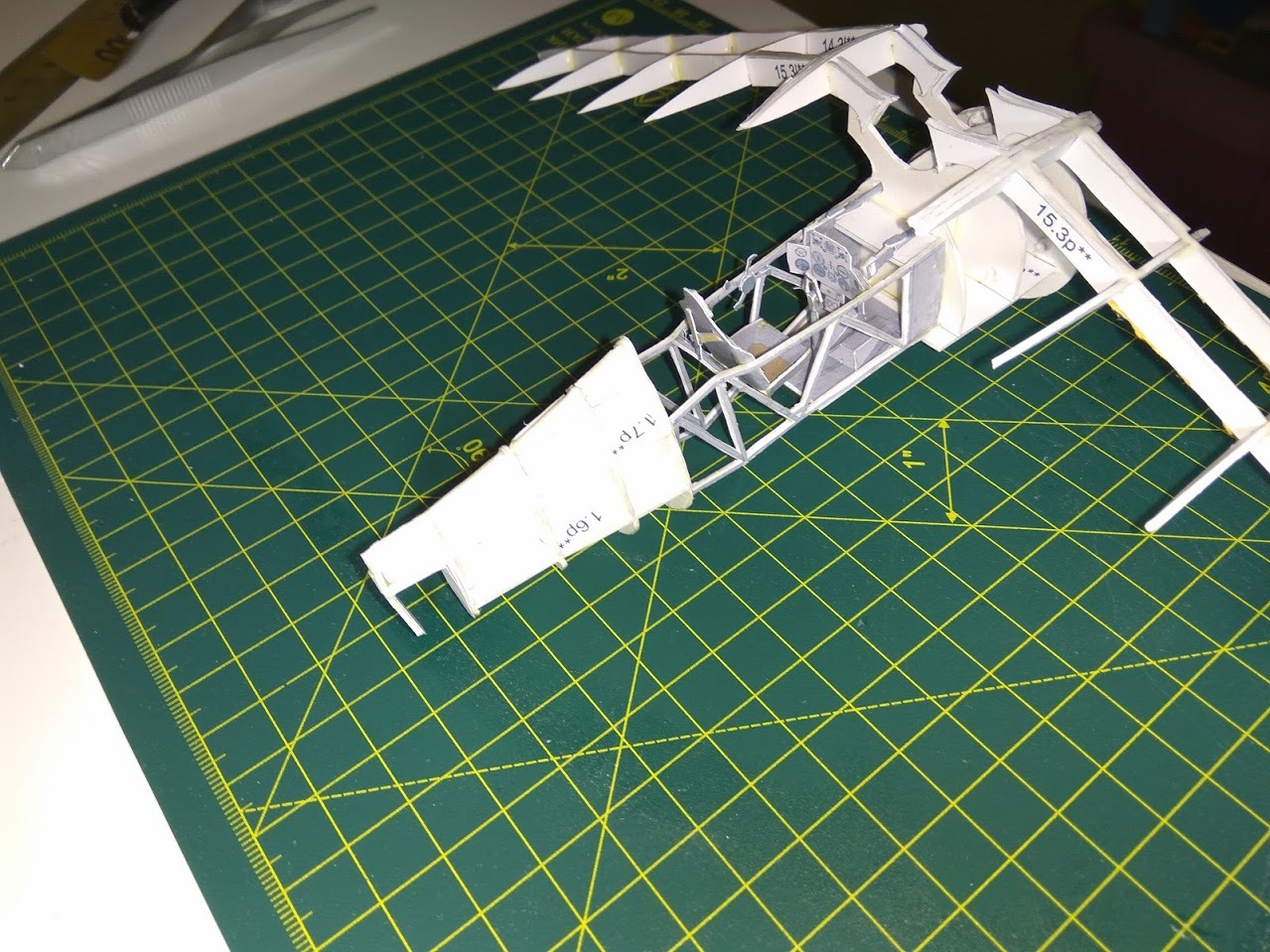 First paper. - My, Paper models, Stand modeling, Paper modeling, Scale model, Models, Longpost, Papercraft, 