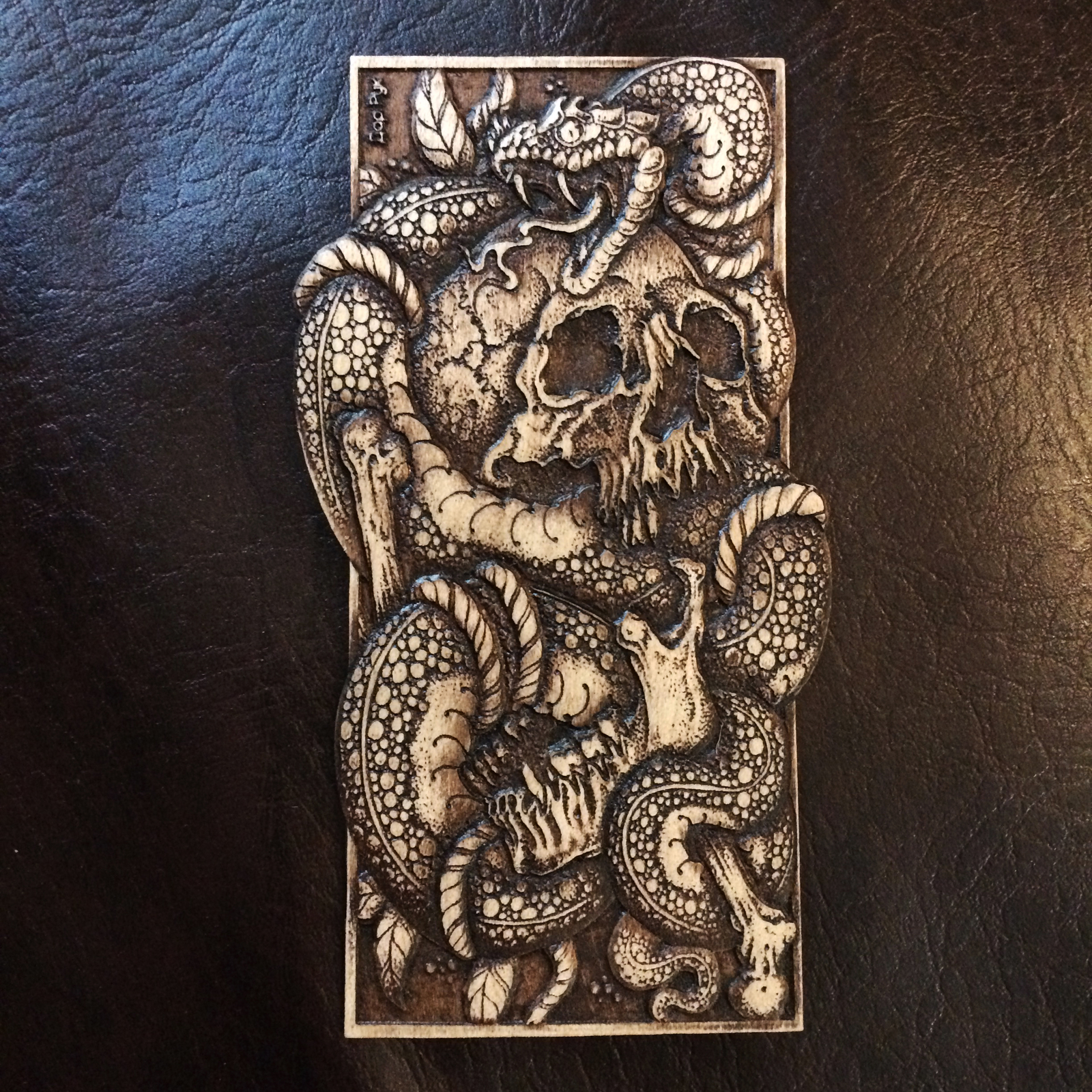 Snake and skull, alder, cutter - My, Needlework without process, The Gift of Hands, , , Tree, Milling, CNC, Longpost