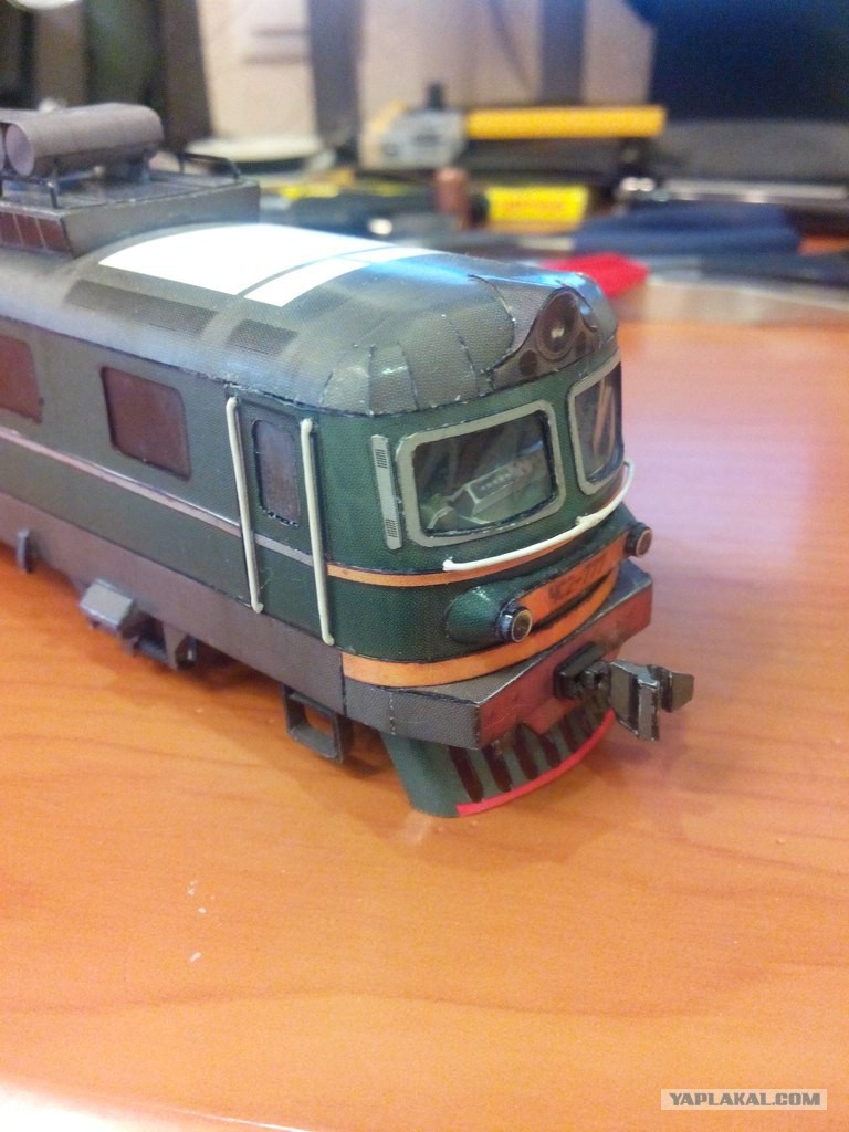 Electric locomotive ChS2 made of paper. Part 1: body - My, Papercraft, Paper products, Handmade, Paper, Electric locomotive, Railway, Modeling, Longpost