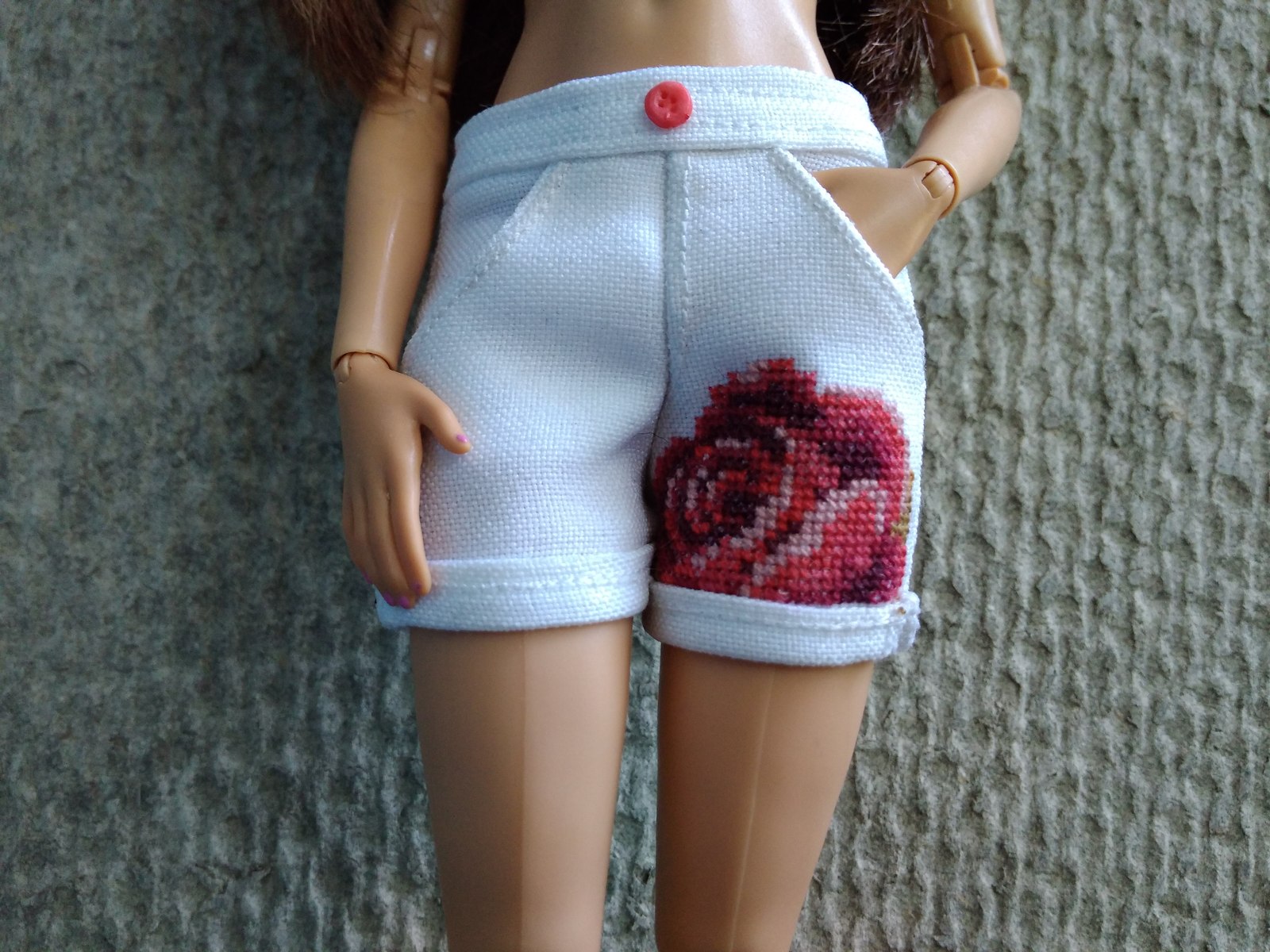 My various miniatures - My, Embroidery, Cross-stitch, Backpack, Miniature, Miniatures, Doll, Sewing, the Rose, Longpost