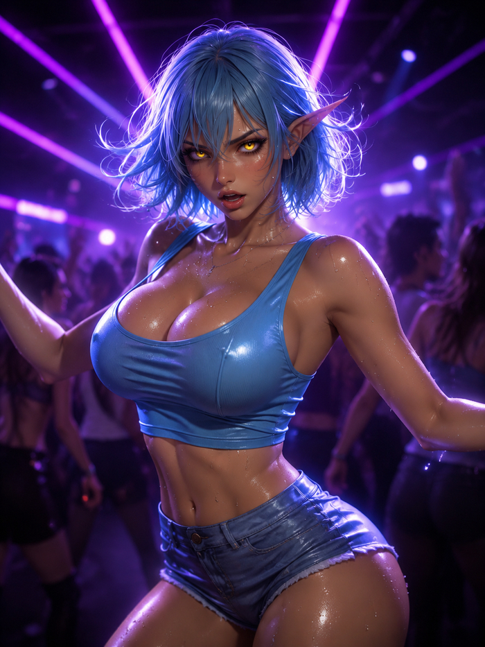Elf Girl in Nightclub