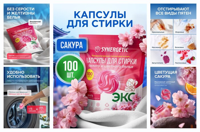 ������� ��� ������ SYNERGETIC ″White″, ���������������, ��������������, 100 ����