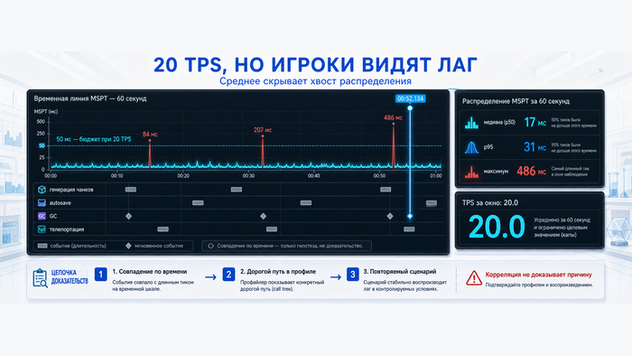MSPT и TPS сервера Minecraft: как правильно читать тайминги