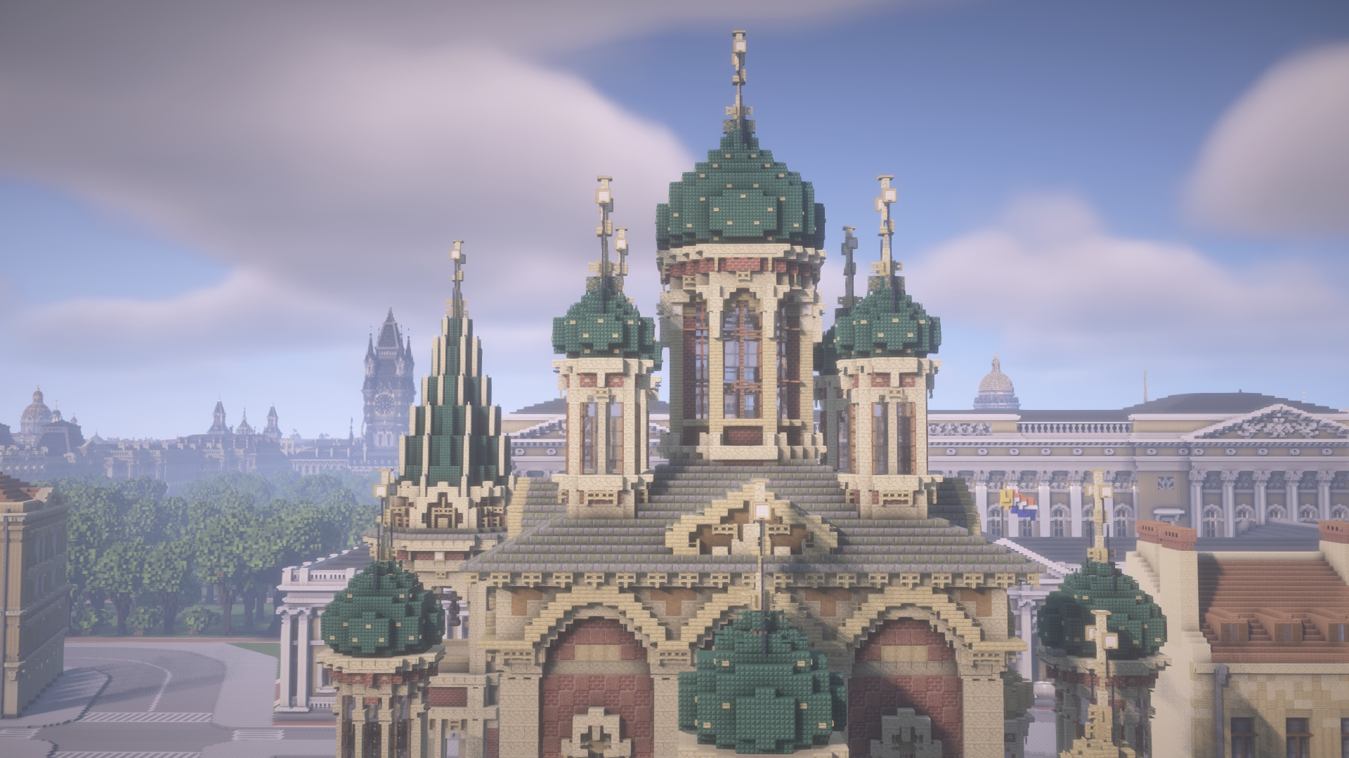 Post #14267945 - My, Minecraft, Architecture, sights, Street photography, Town, Museum, Building, Digital drawing, Art, Computer games, History, Modern Art, Video, Video VK, Longpost