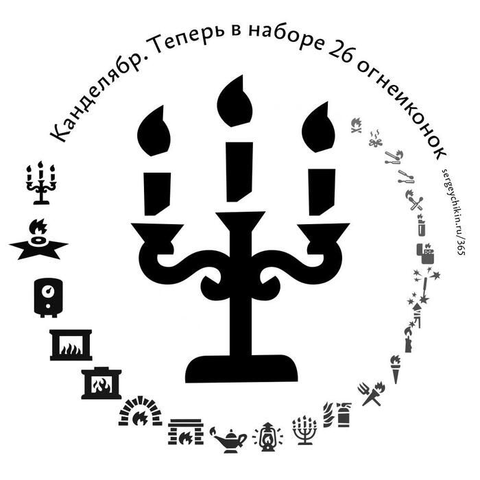 Почти ежедневная иконка — канделябр