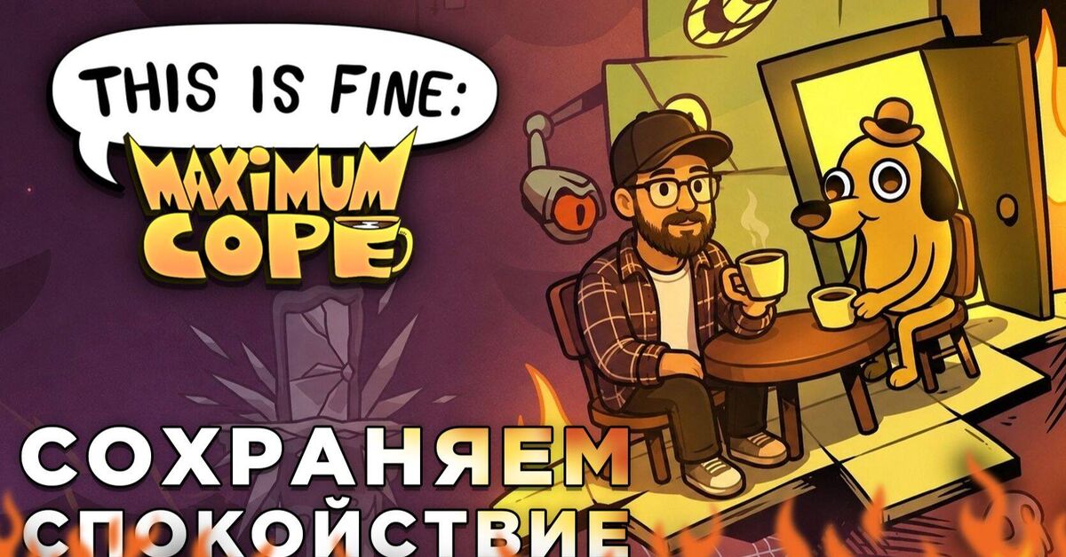 KEEP CALM | This Is Fine: Maximum Cope | Paperworm - My, Rutube, Game Reviews, Video game, Games, Video