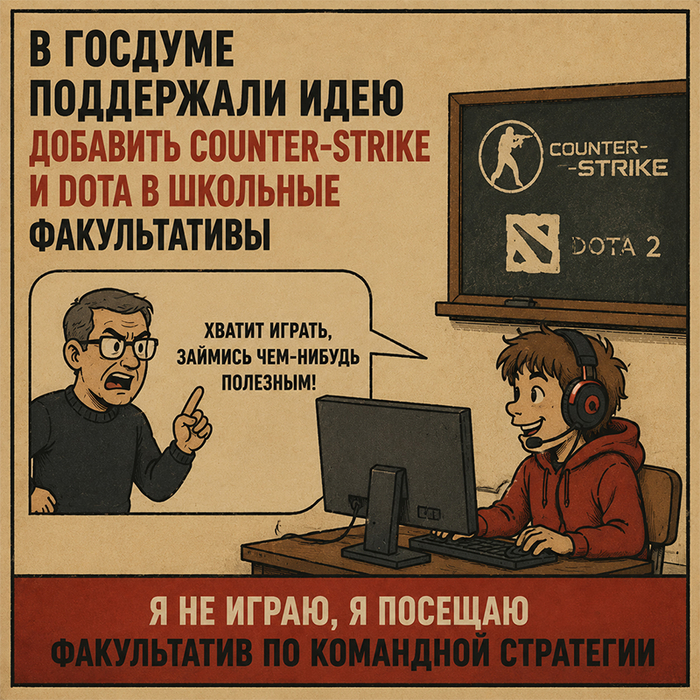 В Госдуме поддержали идею добавить Counter-Strike и Dota в школьные факультативы