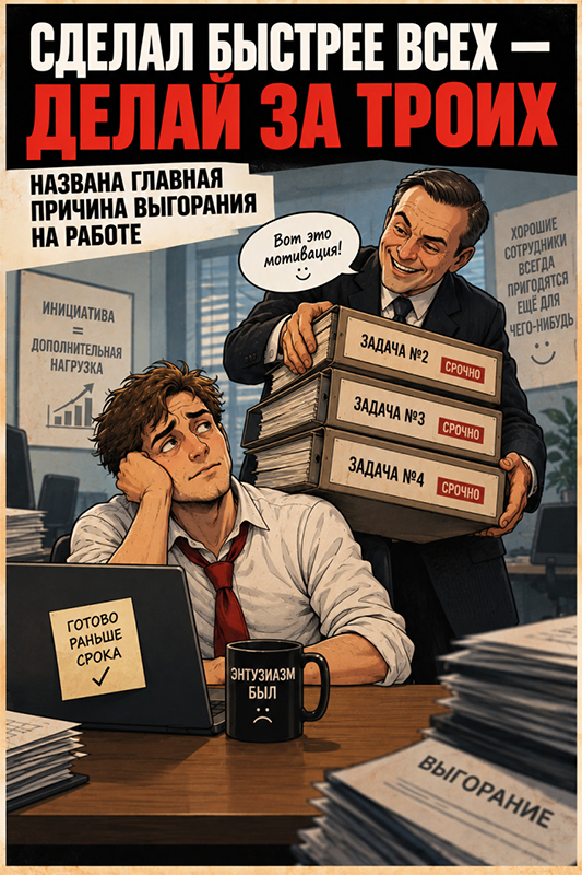 Названа главная причина выгорания на работе