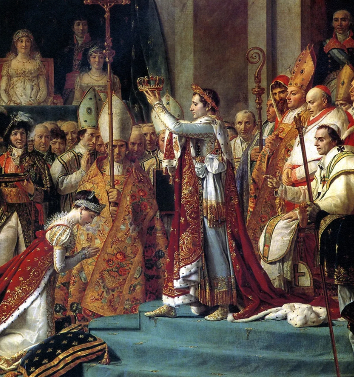 �Le Couronnement de l�empereur Napoléon Ier et de l�impératrice Joséphine dans la cathédrale Notre-Dame de Paris, le 2 décembre 1804.� David, Jacques-Louis 1807