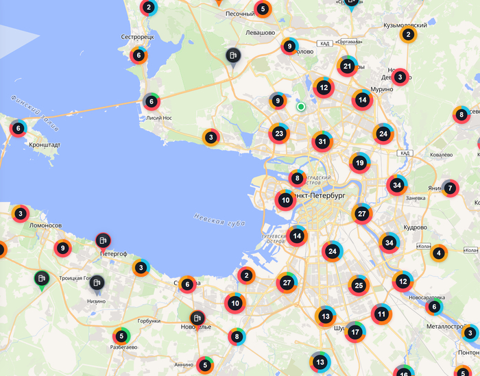 Во всем Питере часовые пробки на АЗС за бензином