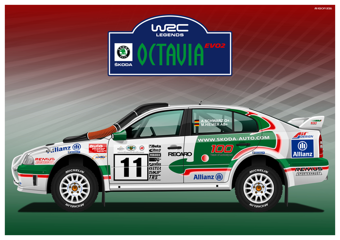 Skoda Octavia WRC Evo2 (Safari) Poster.