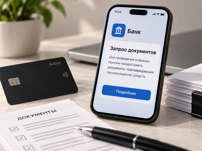 Банк попросил объяснить, откуда деньги. Что отправить и когда могут ограничить операции
