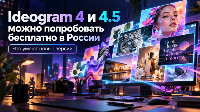 Ideogram 4 и 4.5 можно попробовать бесплатно в России: что умеют новые ...