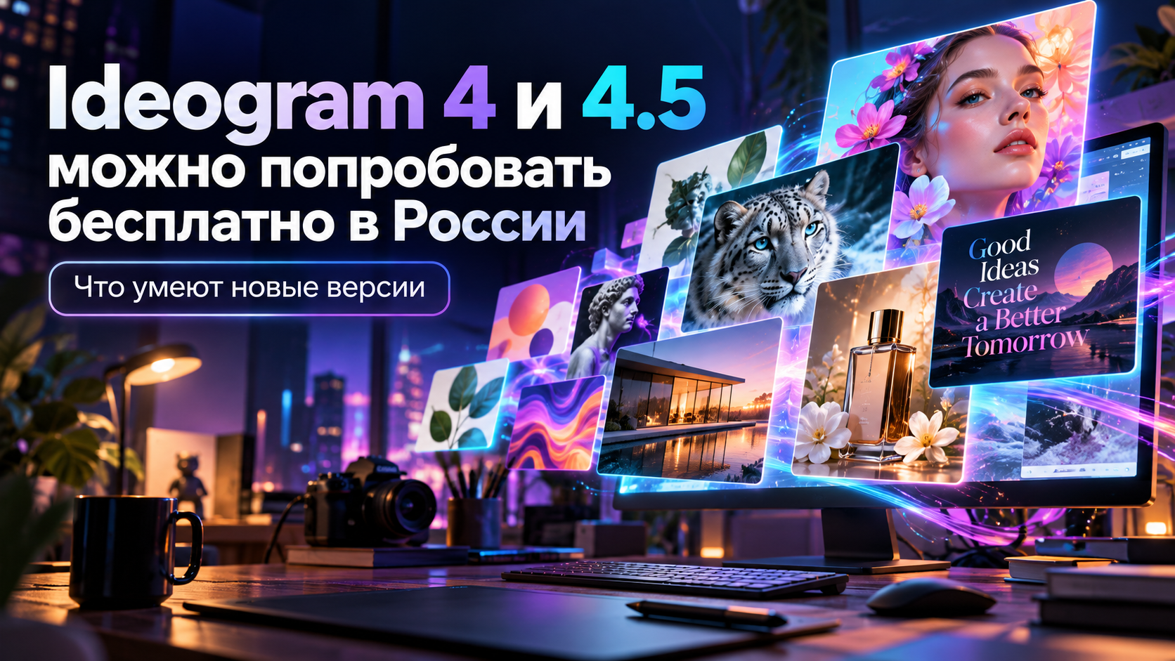 Ideogram 4 и 4.5 можно попробовать бесплатно в России: что умеют новые ...