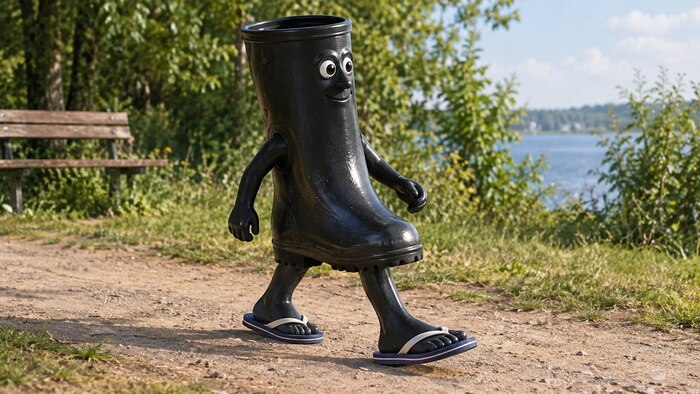 Сапог в сланцах