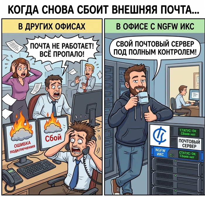 Когда падают облака: почему держать корпоративную почту у себя — это всё ещё хорошая идея