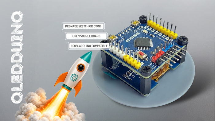 ��������� ����� ���������: ������ ������ + OLED ����� + ���������� ������ + ����� OLEDDUINO + ���������� �����. �� ��. ��� ������ ��������.