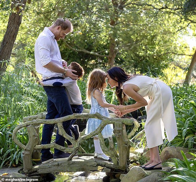 Mr Markle said Meghan stopped him from seeing Archie and Lilibet (pictured) because of the 'lies' he has not been given the chance to challenge